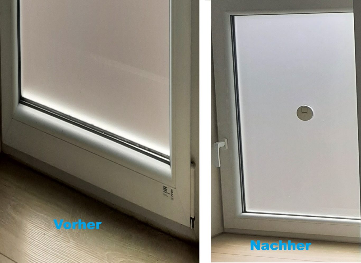 Fensterreinigung Fensterreinigung mit Rahmen und Falz